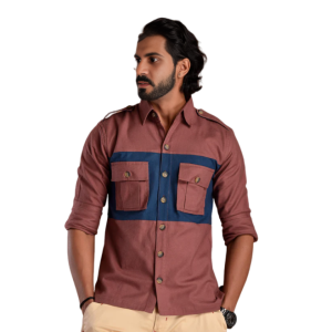 Camel Brown Hunt Style Cotton Shirt - Premium Outdoor Comfort | Jaipurio
